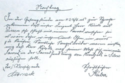Protokoll: Nachtrag – In der Gesangsstunde am 12..2..1926