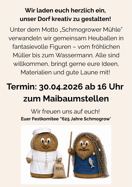 Heuballen-Figuren gestalten zum Maibaumstellen 2026