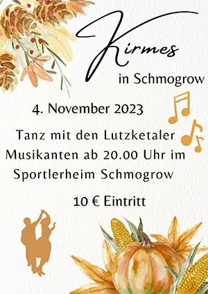 Kirmes in Schmogrow am 4. November 2023